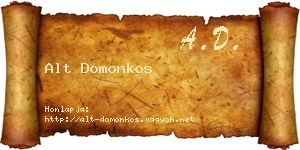 Alt Domonkos névjegykártya
